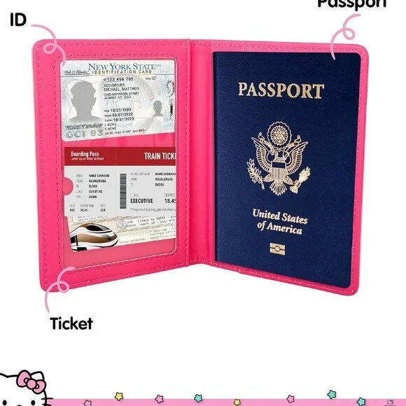 Passport Holder for Travel Official License, Cute Passport Cover, Sanrio Gifts - Picture 6 of 9